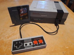 LEGO NES console, controller and cartridge