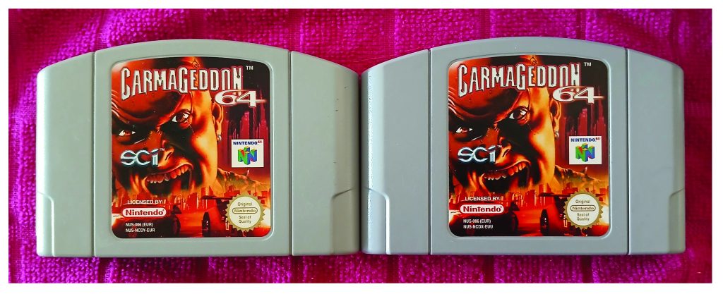 Image of two Carmageddon64 cart variants.