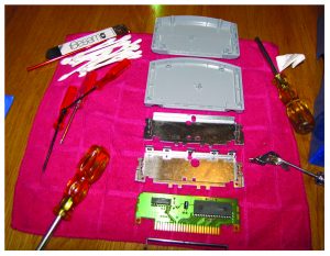Disassembled N64 cart.