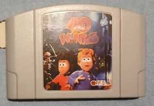 Image of front of 40 Winks N64 cart.